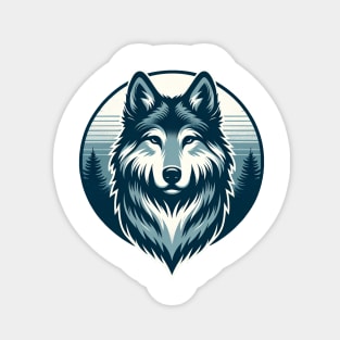 Blue Wolfdog Sticker